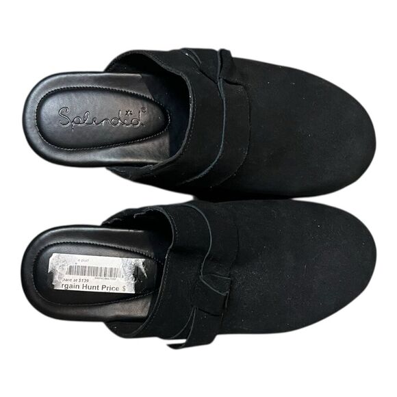 Splendid Black Leather Studded Olive Clogs 8.5 - Picture 5 of 6